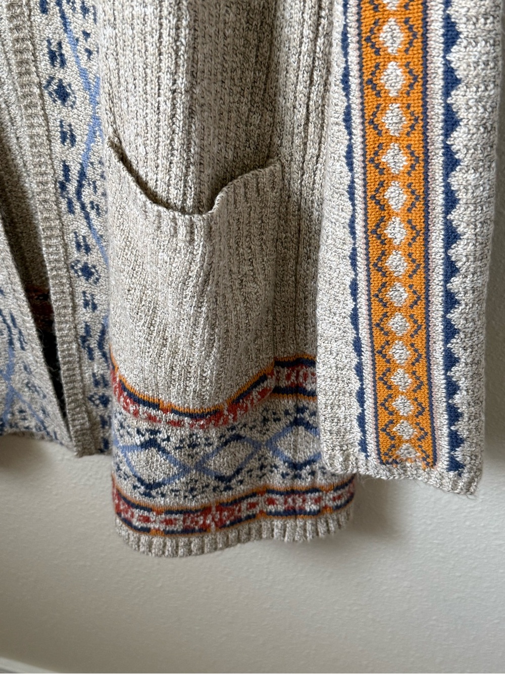 Lucky Brand Fair Isle Open-Front Cardigan - Picture 3 of 6